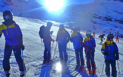 First ski of the season in Saas-Fee